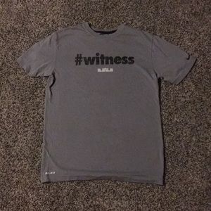Men's Nike Lebron #witness tee shirt, grey, medium